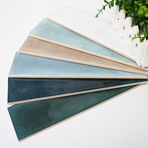 北欧长条小白砖75x300凹凸面包砖亮光墙砖灰色窑变手工奶茶店瓷砖