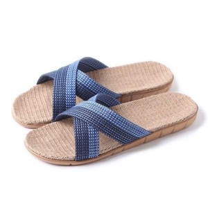 汗防臭夏季特大码居家亚麻布凉拖鞋男48室内防滑溥家居棉麻棕