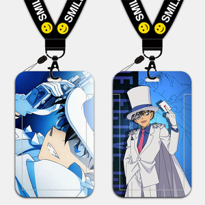 学生卡套校园饭卡带挂绳挂脖滑盖式塑料硬壳胸牌怪盗基德卡通动漫