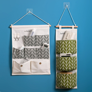 居家家收纳袋墙挂式门后墙上置物架宿舍神器悬挂式小布袋子储物袋