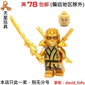乐高lego幻影忍者人仔 njo073金色忍者劳埃德70503 70505头部3626