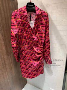 意大利 专柜正品 vicolo 21秋冬新款花色气质时尚精美百搭连衣裙