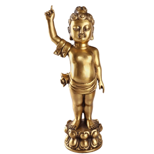 大仕缘铜释迦牟尼佛像太子佛菩萨摆件一手指天浴佛如来佛祖大号太