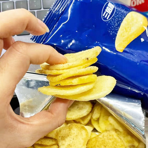 单身粮三倍厚薯片黑胡椒薄盐海苔味厚薯片网红小吃休闲零食50g*3