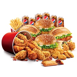 肯德基套餐kfc优惠券汉堡金秋翅桶欢享餐5-6人生日餐全家桶代点餐