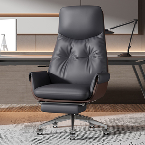 佳士得豪华老板椅商务办公真皮座椅人体工学可躺电脑椅升降靠背椅
