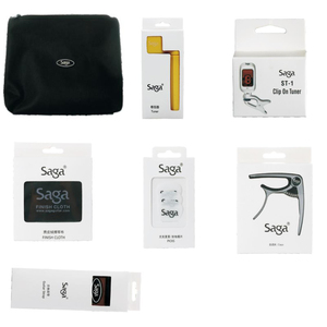 萨伽saga原装吉他配件 调音器 变调夹 上弦器 擦琴布 拨片 背带