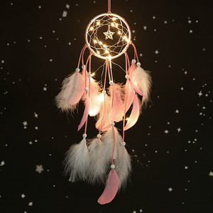 梦幻捕梦网挂饰风铃森系幼儿园吊饰补铺梦网捕能网捕梦铃diy材料