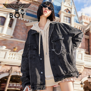 刺绣牛仔外套女短款