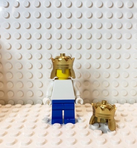 乐高零件71015国王皇冠城堡帽子头盔稀有金属金色超少见古铜色moc