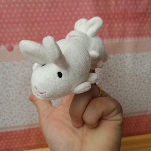 小白兔手指偶 小兔子益智玩偶 讲故事道具