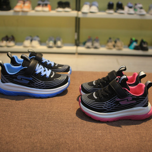 巴布熊猫童鞋春季网面透气男童休闲鞋女童运动鞋轻盈跑步旅游鞋