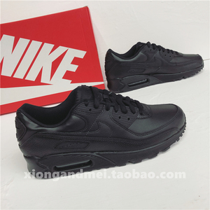 熊美代购Nike Air Max 90耐克气垫跑步鞋 全黑色纯黑 CN8490003