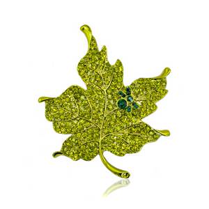 彩钻枫叶胸针 欧美夸张饰品 秋冬植物大胸花呢大衣服饰