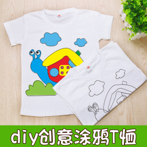 儿童涂鸦t恤纯白