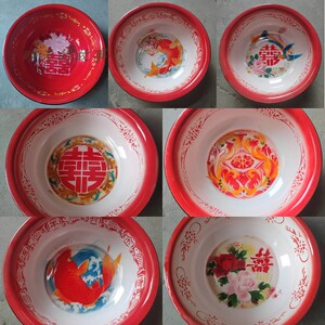 怀旧老库存 90年代搪瓷盆子 脸盆 洗漱盆 喜字 鲤鱼