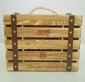 六支装红酒包装盒葡萄酒盒子复古6瓶木箱实木精美礼盒定做促销