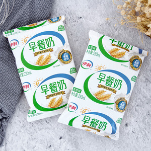 9013人付款淘宝3月产伊利麦香早餐奶250g*16/24盒装整箱核桃味牛奶