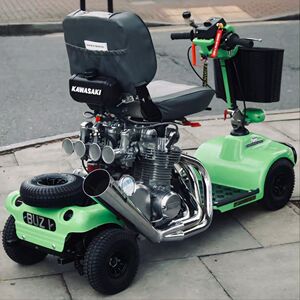 进口改装四缸本田四轮摩托车50cc代步踏板复古小龟老年助力代步车