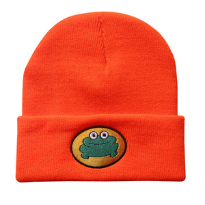 卡通青蛙毛线帽秋冬护耳针织套头帽子parappa the rapper beanie
