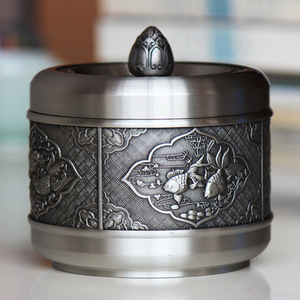 马来西亚锡器锡罐大号普洱茶具金属茶叶罐锡 纯锡茶壶锡节日礼品