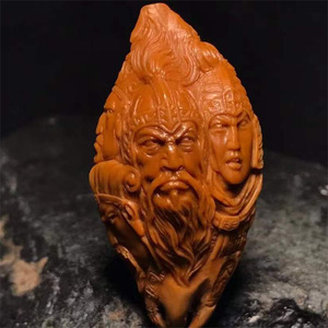 【橄榄核雕】天鹰大师本工作品, &nbsp;蜀国七雄雕刻了蜀汉七个人物