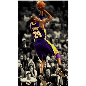 nba球星nba科比后仰跳投海报励志布莱恩特墙贴卧室男生复古牛皮纸