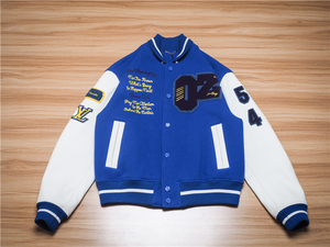 【现货】19ss louis vuitton lv 刺绣 羊毛 棒球服 夹克 1a54o3