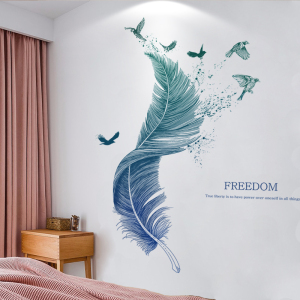 3d立体墙画墙贴画卧室装饰床边壁画房间墙上贴纸电视背景墙纸自粘