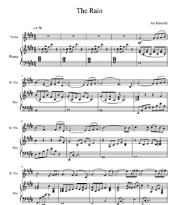 久石让the rain菊次郎的夏天小提琴钢琴伴奏谱音频示范二重奏合奏