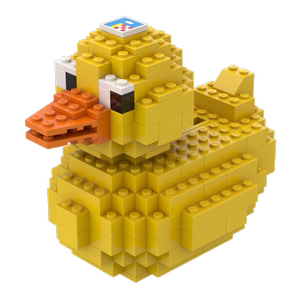 lego乐高拼插积木 桌面迷你摆件动物储蓄罐 存钱罐 小黄鸭大黄鸭