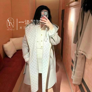 路易威登/lv女装外套素雅格调双面围裹式连帽大衣24新款1ac02q
