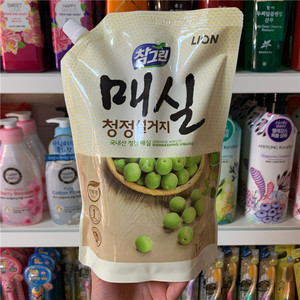 韩国进口cj狮王洗洁精青梅1kg袋装梅实餐具清洁补充装店主推荐