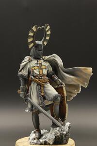 1/18 90mm 锡金属古代兵人模型 中世纪 十字军 条顿骑士 条顿武士