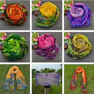 珊瑚花丝巾春秋季百搭女士海边防晒大披肩棉麻冬季围巾两用滩沙巾