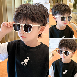 墨镜女童时尚宝宝眼镜不伤眼睛小孩防紫外线折叠儿童男孩太阳镜