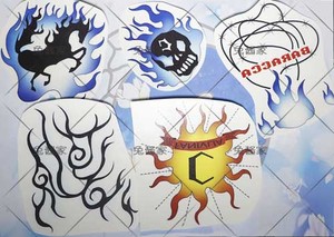 兔酱家】家庭教师reborn 跳马迪诺  cosplay纹身贴 /道具也有售