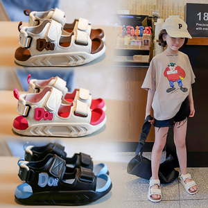 儿童时尚包头凉鞋2024年夏季新款男童沙滩鞋韩版中大童运动休闲鞋