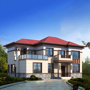 天诚建筑设计淘宝7080平方两层小别墅设计图纸农村二层小洋房带露台