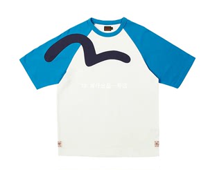 英国代购 Palace23 x Evisu Seagull Raglan 拼色徽标印花短袖T恤