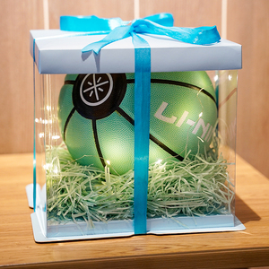 李宁篮球礼盒装礼品包装7号球儿童生日礼物送同学送男友内含蓝球