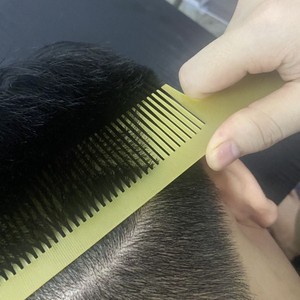 理发店专用防静电梳子胶木平头电木梳子美发胶木黄电路板手柄木梳