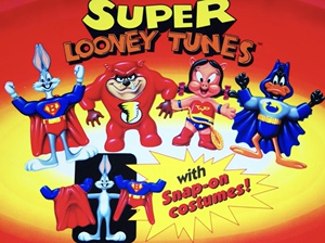 1989年麦当劳古董玩具looney tunes 超级英雄 兔八哥 旋风狗