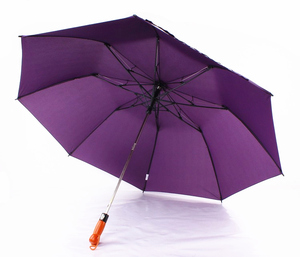 梅花两折二折自动伞实木柄超大防风高尔夫晴雨伞外贸折叠伞