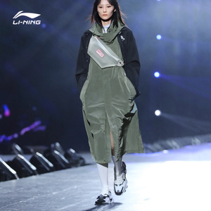 中国李宁巴黎时装周系列风衣男女同款连帽外套上衣运动服afdn449