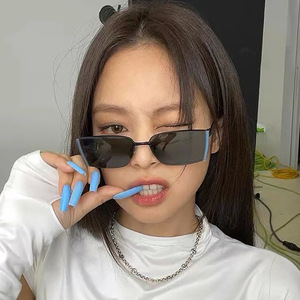 时尚韩版小框太阳镜 郑凯jennie同款ins墨镜欧美潮流太阳眼镜男