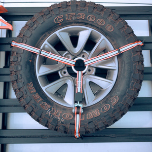 犀牛平顶框备胎支架越野轮胎固定器车顶行李架绑绳拉紧平台捆绑器