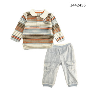 KANZ  德国品牌  婴儿针织珊瑚绒套装上衣+裤子