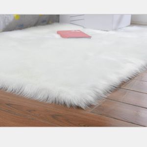 白色仿羊毛长毛绒地毯卧室地毯满铺可爱床边飘窗垫定制客厅茶几垫