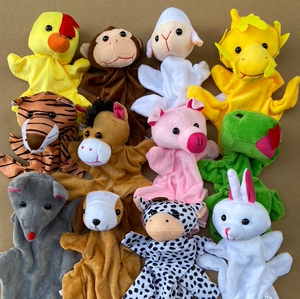 手偶套装十二生肖动物手指娃娃玩偶套12手套幼儿园儿童表演小玩具